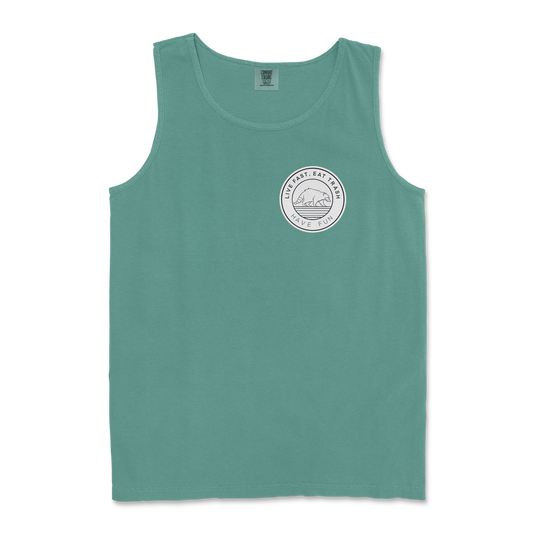 Comfort Colors Tank Top Raccoon Logo  in Light-Green