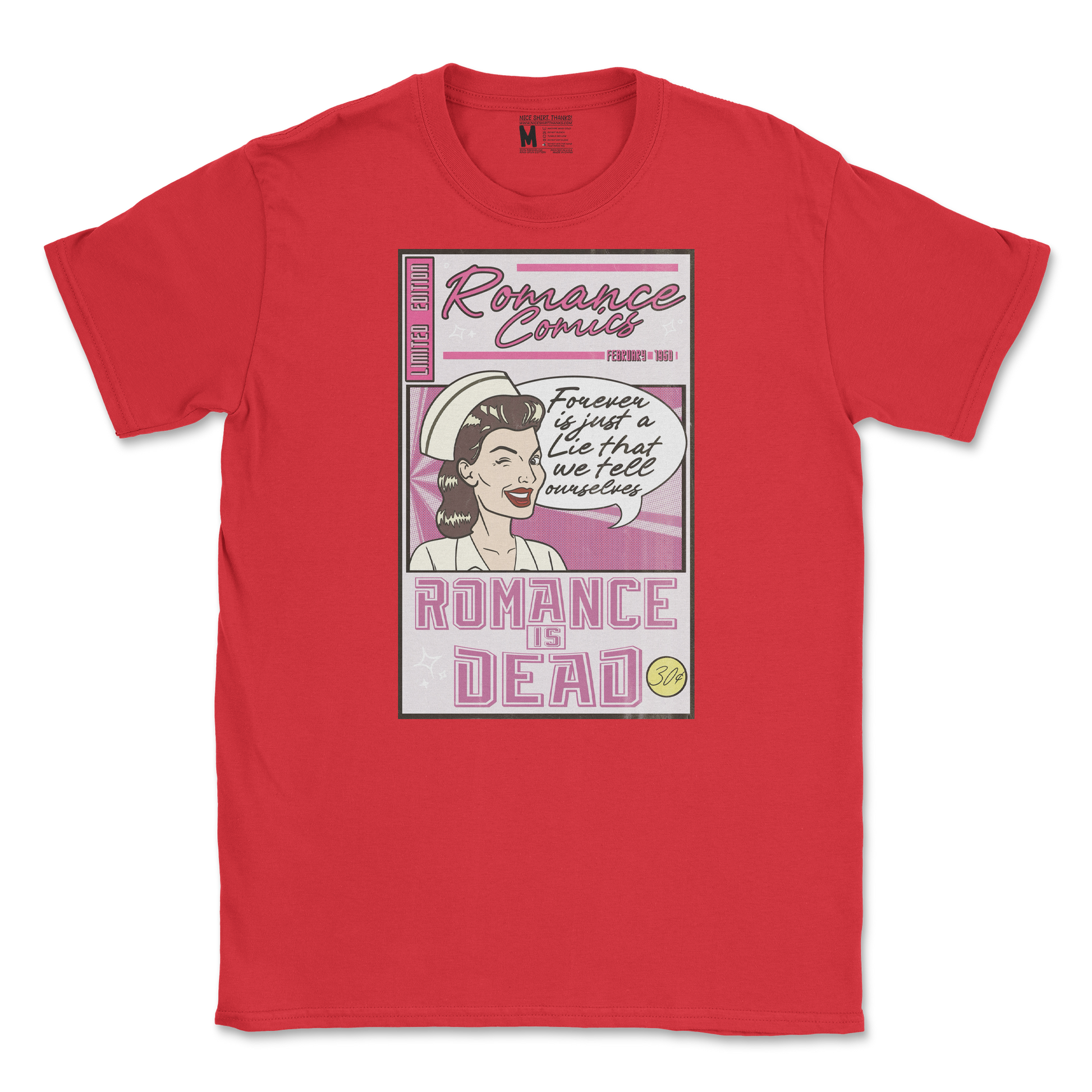 Gildan SoftStyle T-Shirt Romance is Dead in Red