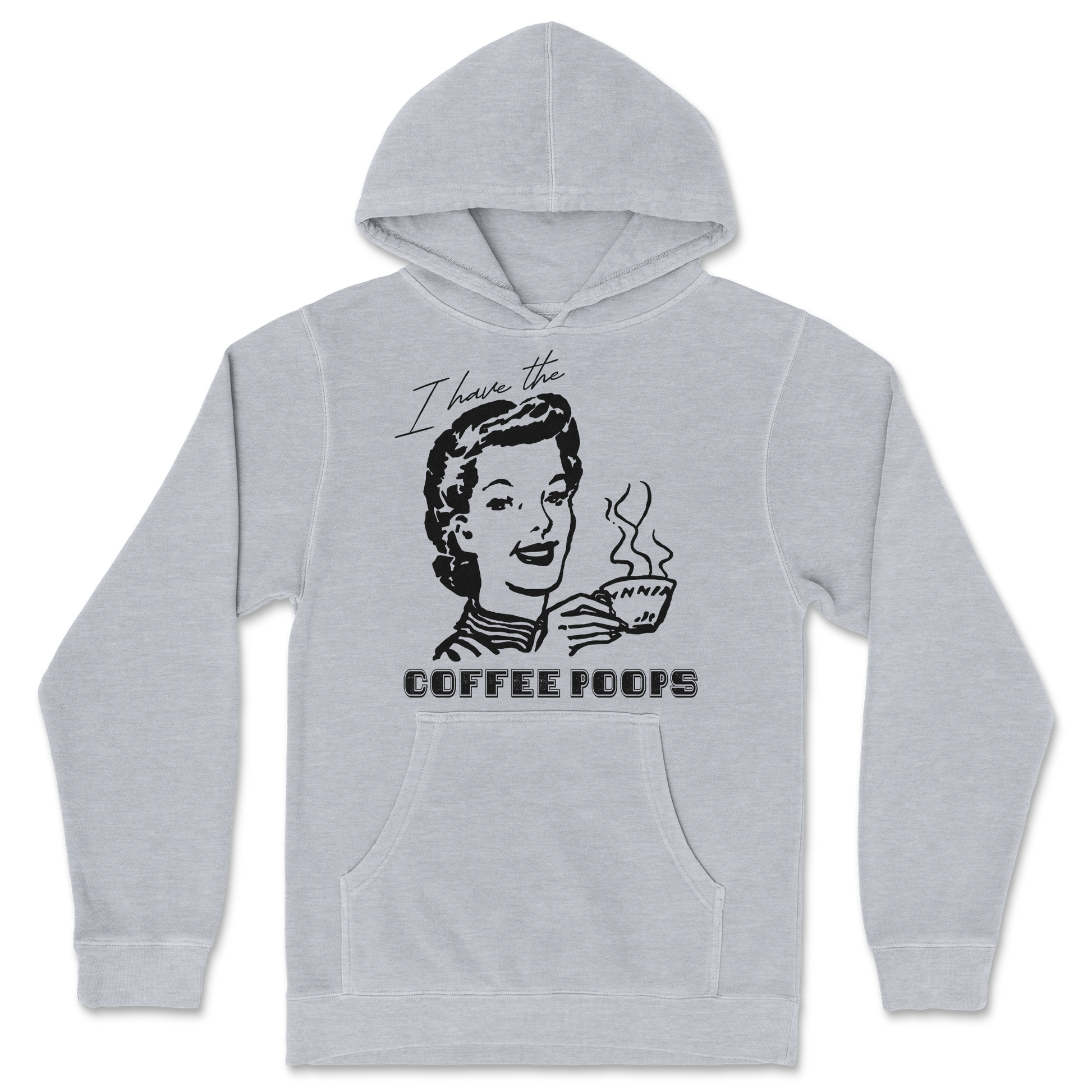 Independent Clothing Co. Hoodie Coffee Poops  in Grey-Heather