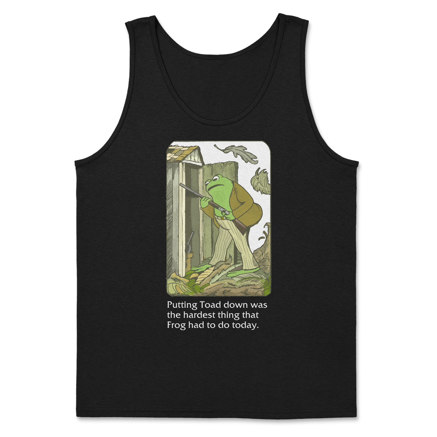 The Nice Shirt Tank Top Frog and Toad  in Black