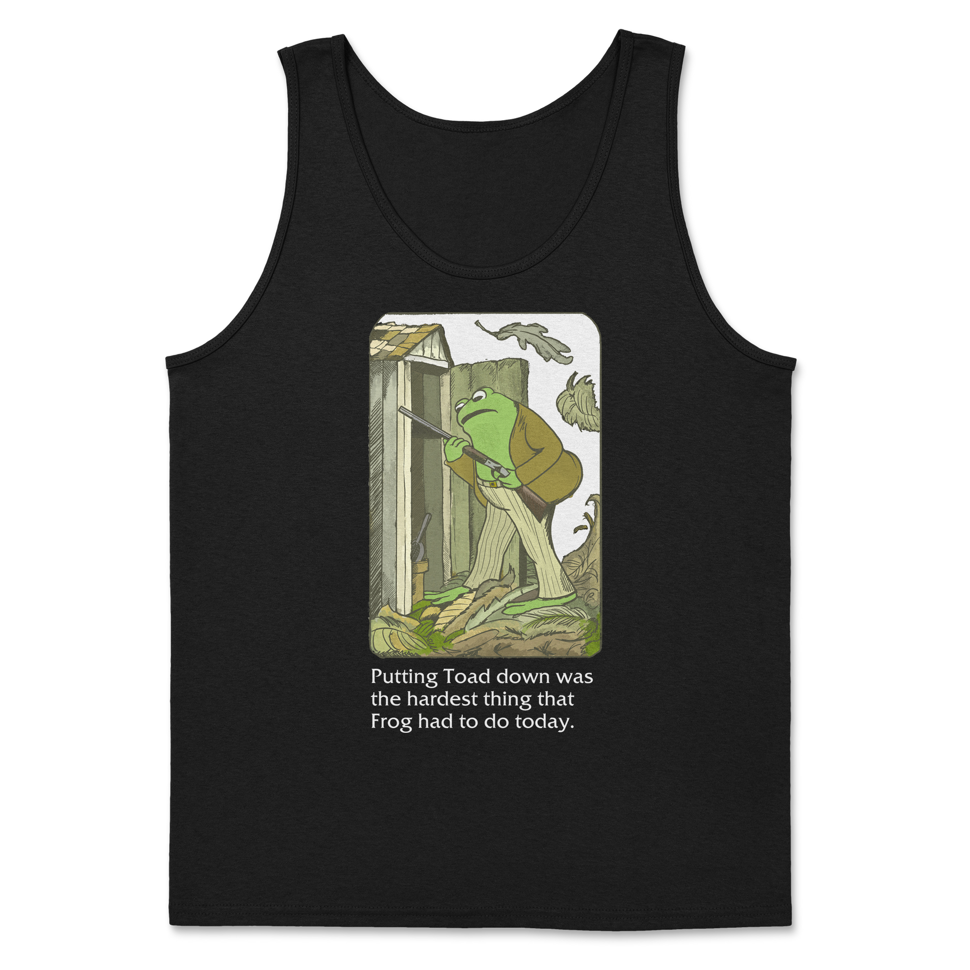 The Nice Shirt Tank Top Frog and Toad  in Black