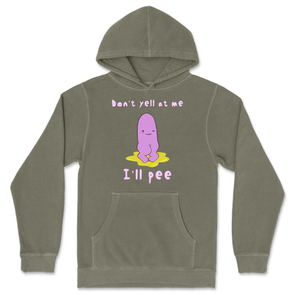 Independent Clothing Co. Hoodie Dont Yell 2 in Olive