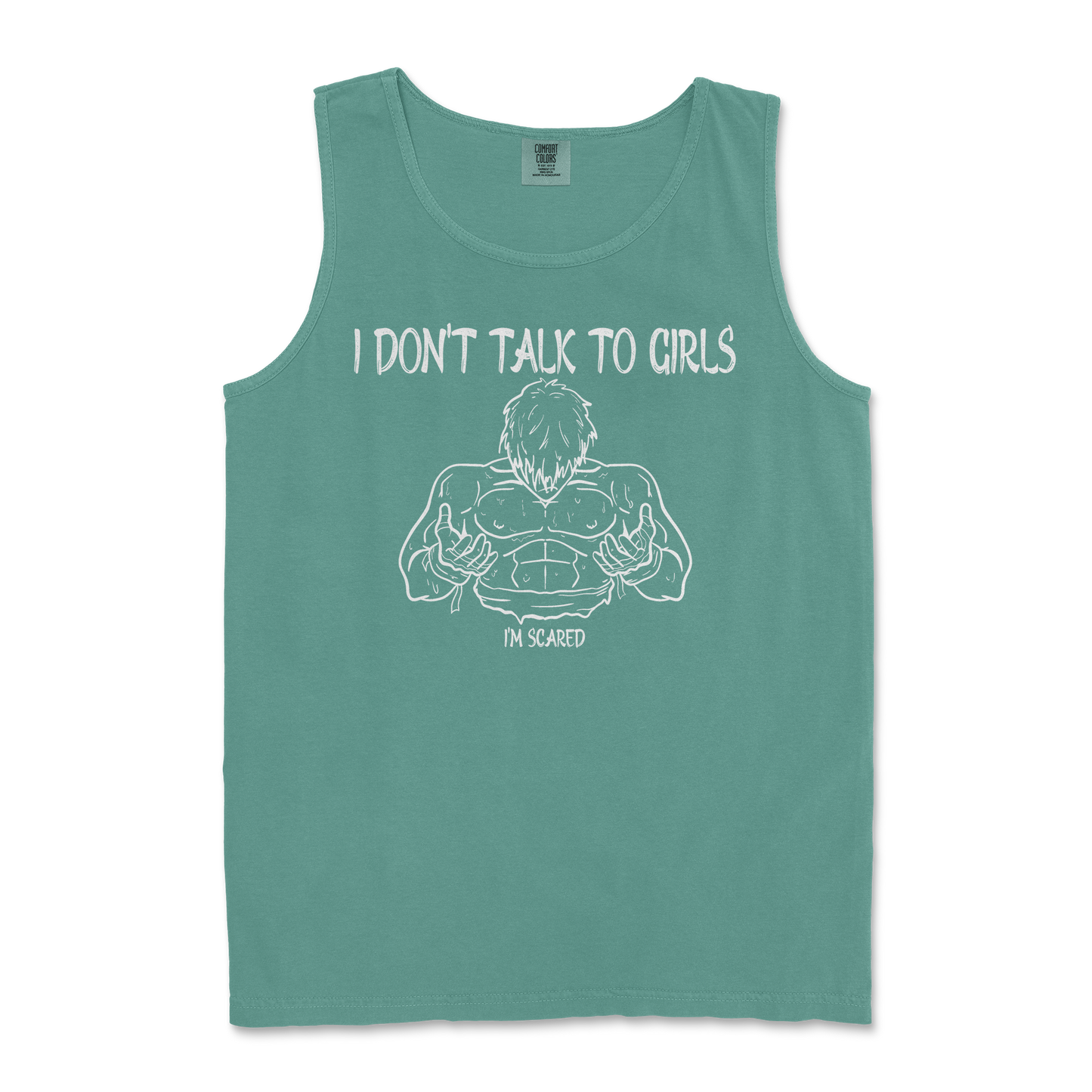 Comfort Colors Tank Top Gym Shirt in LightGreen