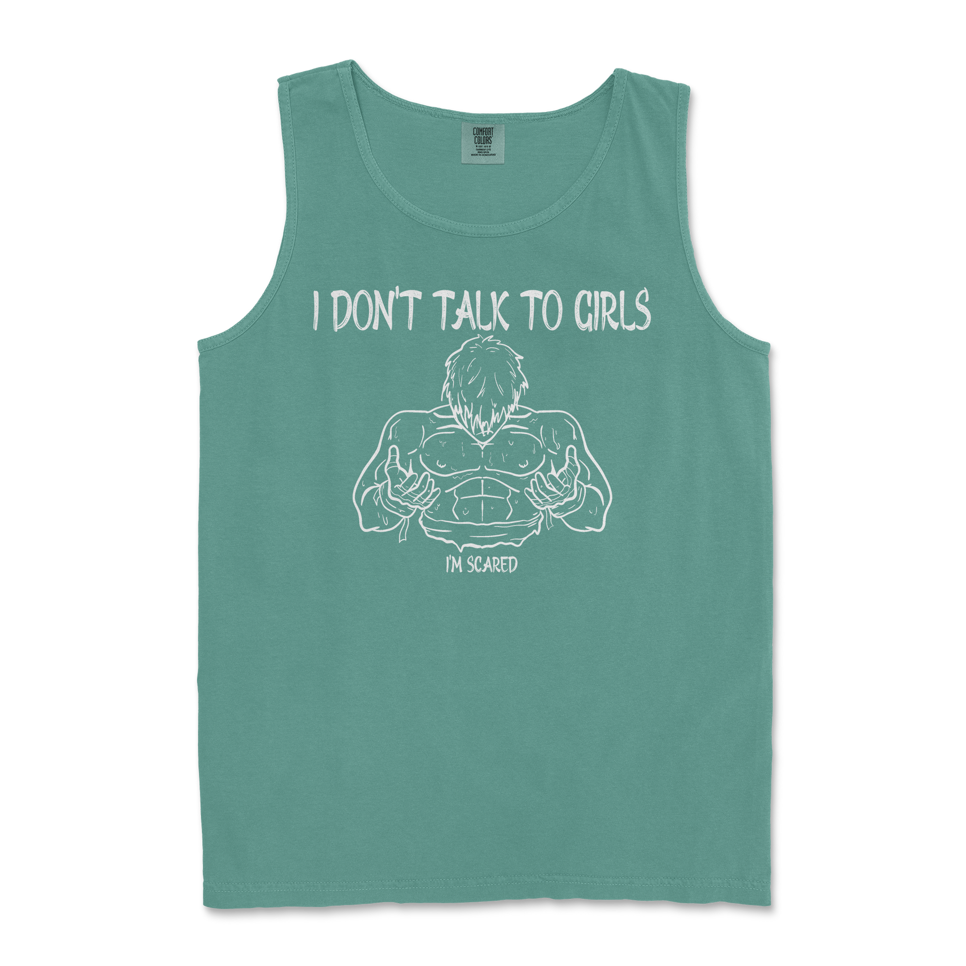 Comfort Colors Tank Top Gym Shirt in LightGreen