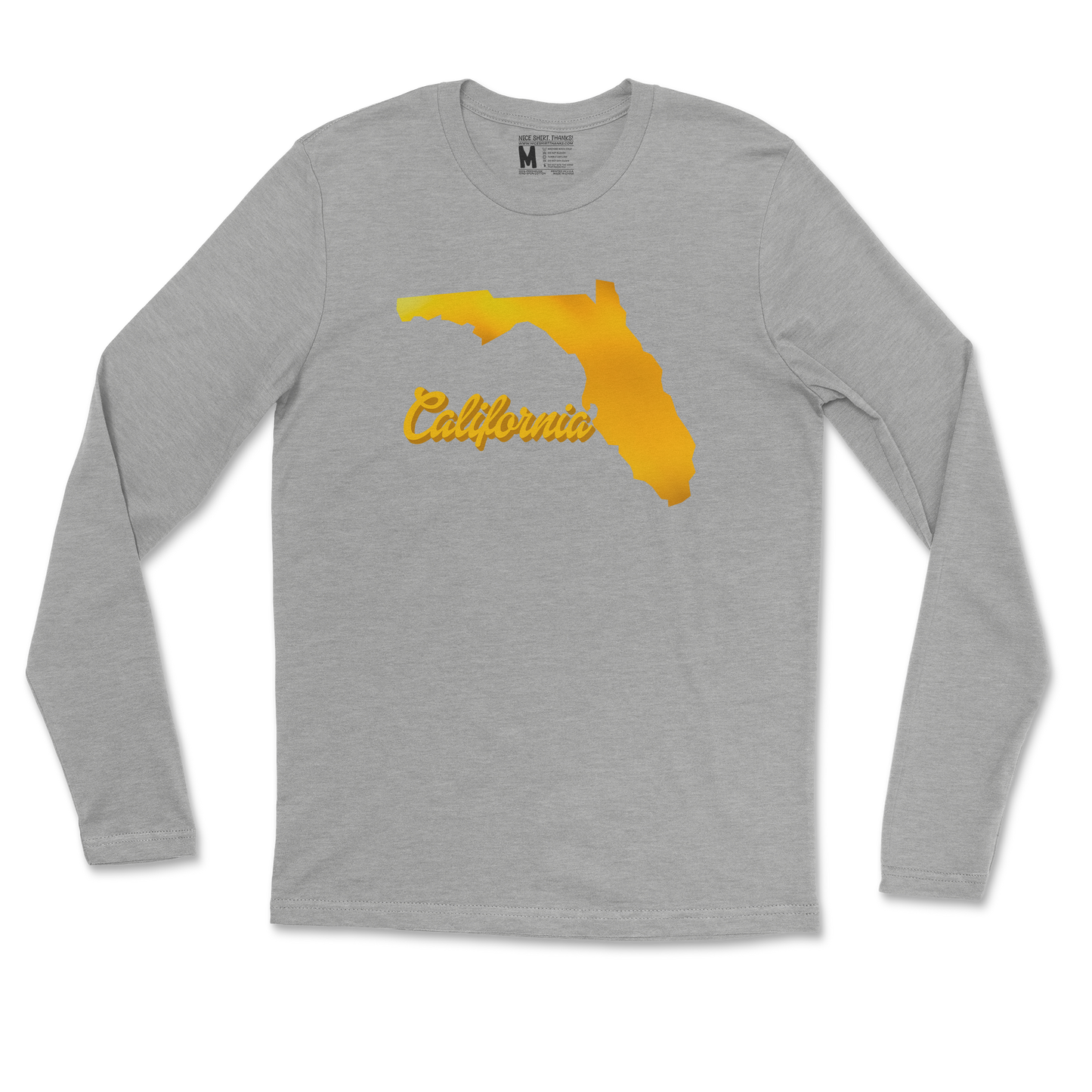 Gildan SoftStyle Long Sleeve California in Sports Grey