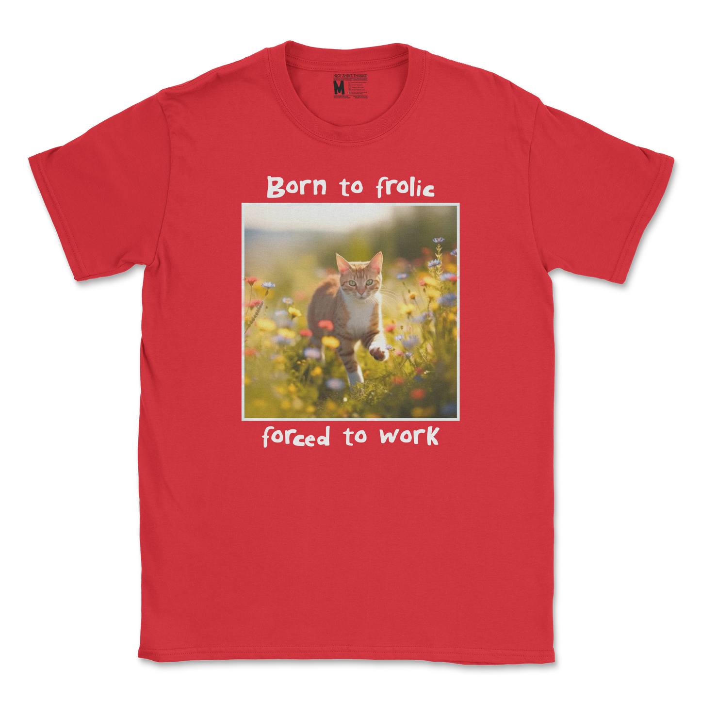 Gildan SoftStyle T-Shirt Born to Frolic  in Red