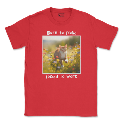 Gildan SoftStyle T-Shirt Born to Frolic  in Red