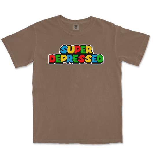 Comfort Colors T-Shirt Super Depressed in Espresso