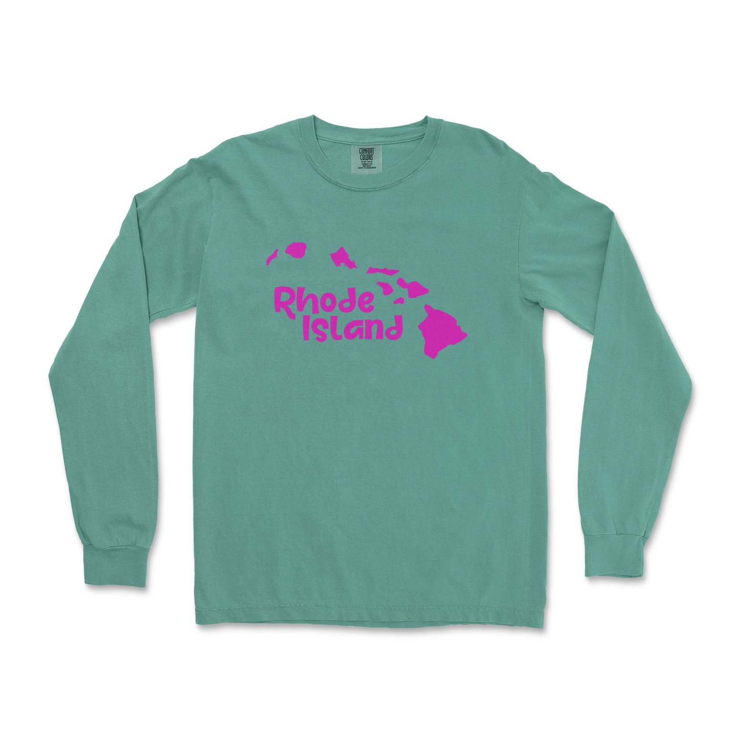 Comfort Colors Long Sleeve Rhode Island in LightGreen