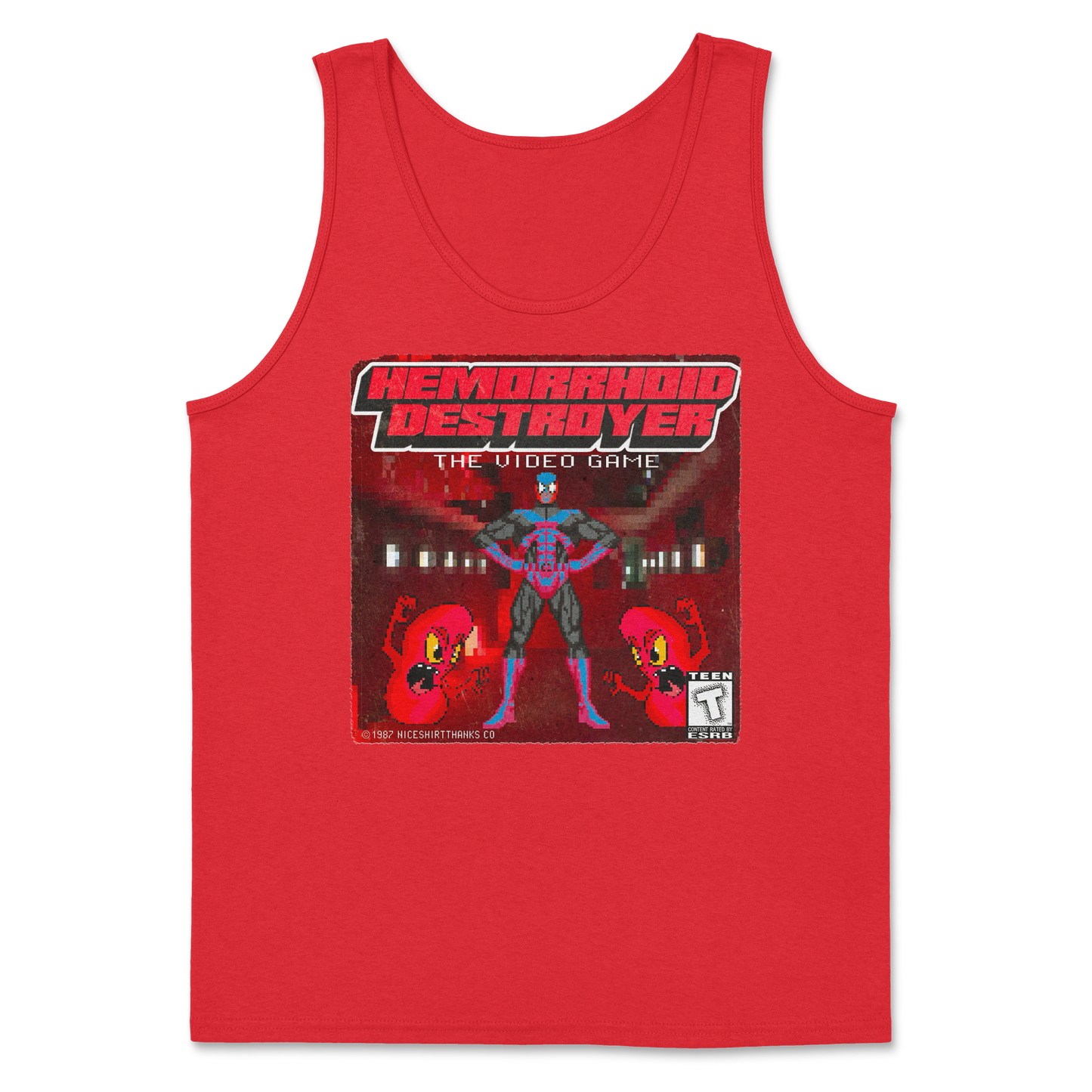 The Nice Shirt Tank Top Hemorrhoid Destroyer  in Red