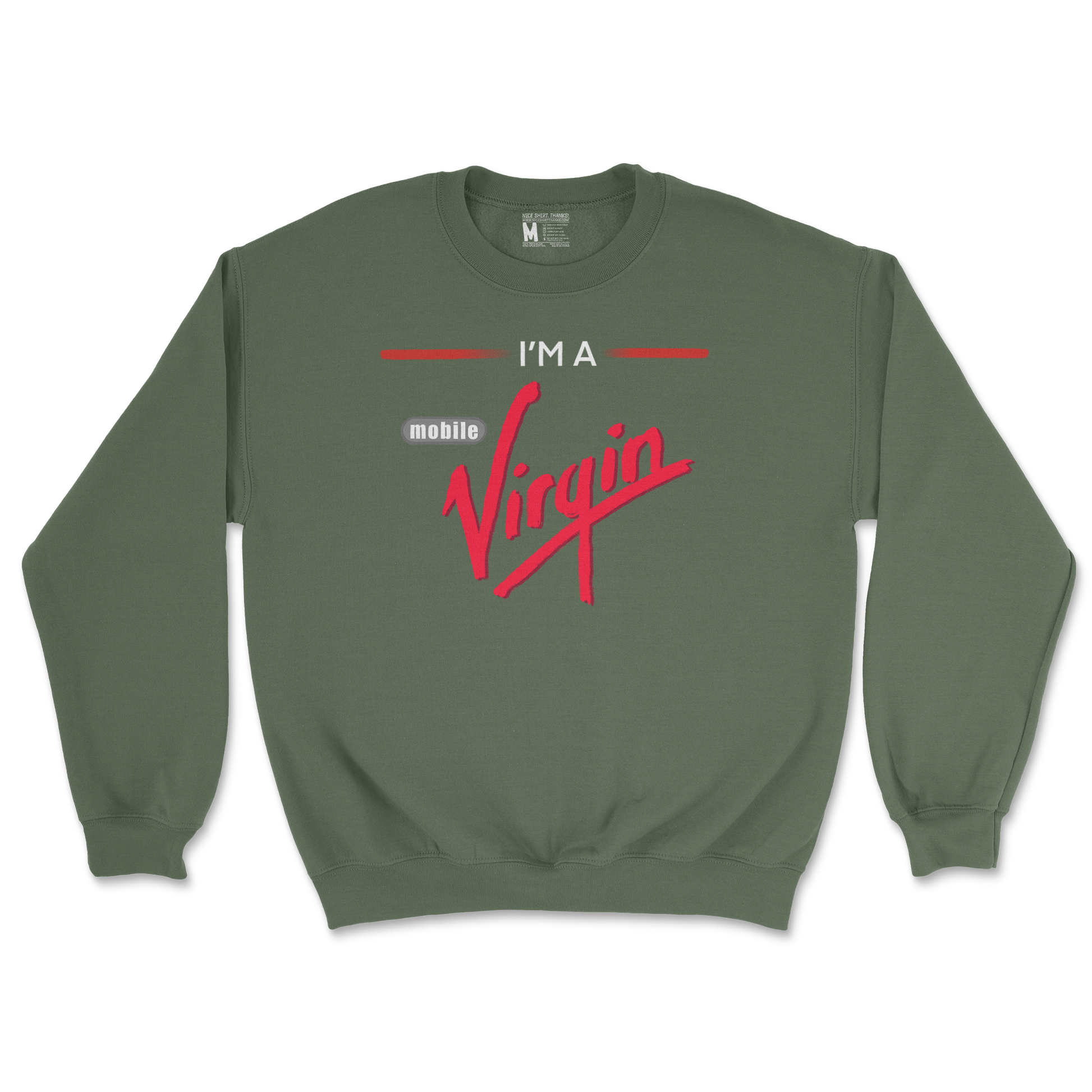 Gildan SoftStyle Crew Neck Mobile Virgin in Military Green