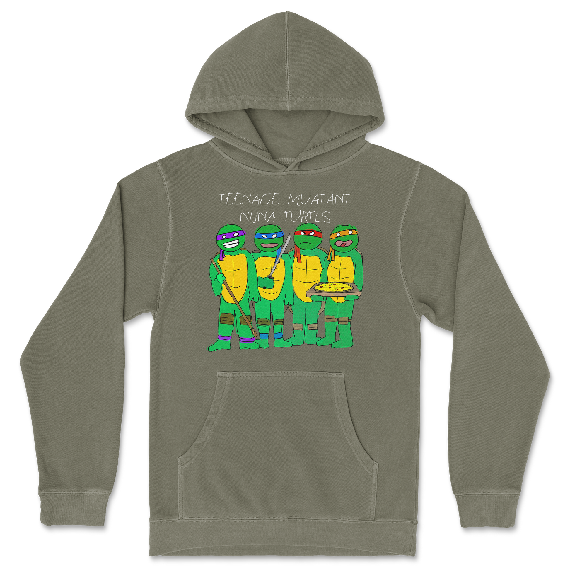 Independent Clothing Co. Hoodie Ninja Turtles in Olive