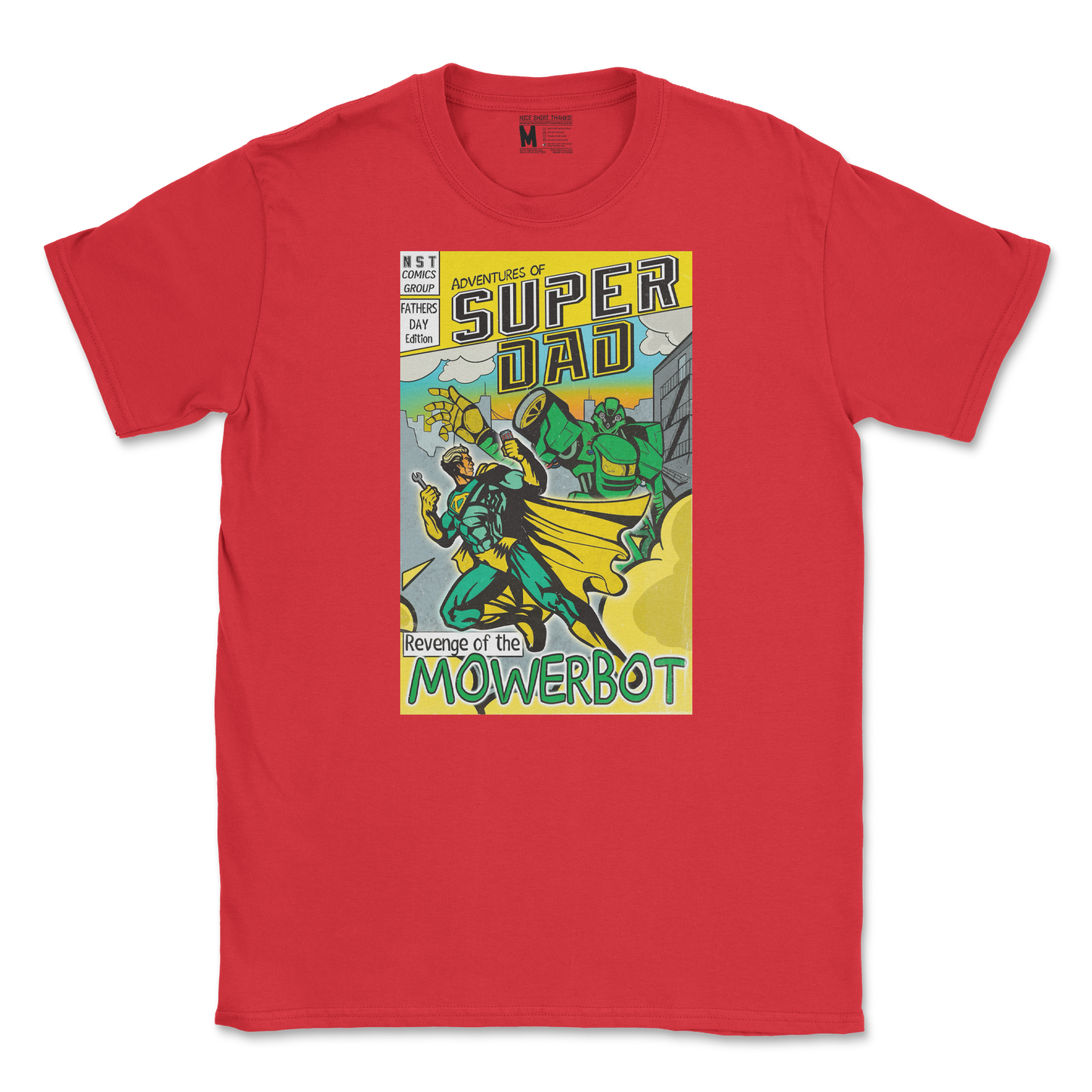 Gildan SoftStyle T-Shirt Super Dad in Red