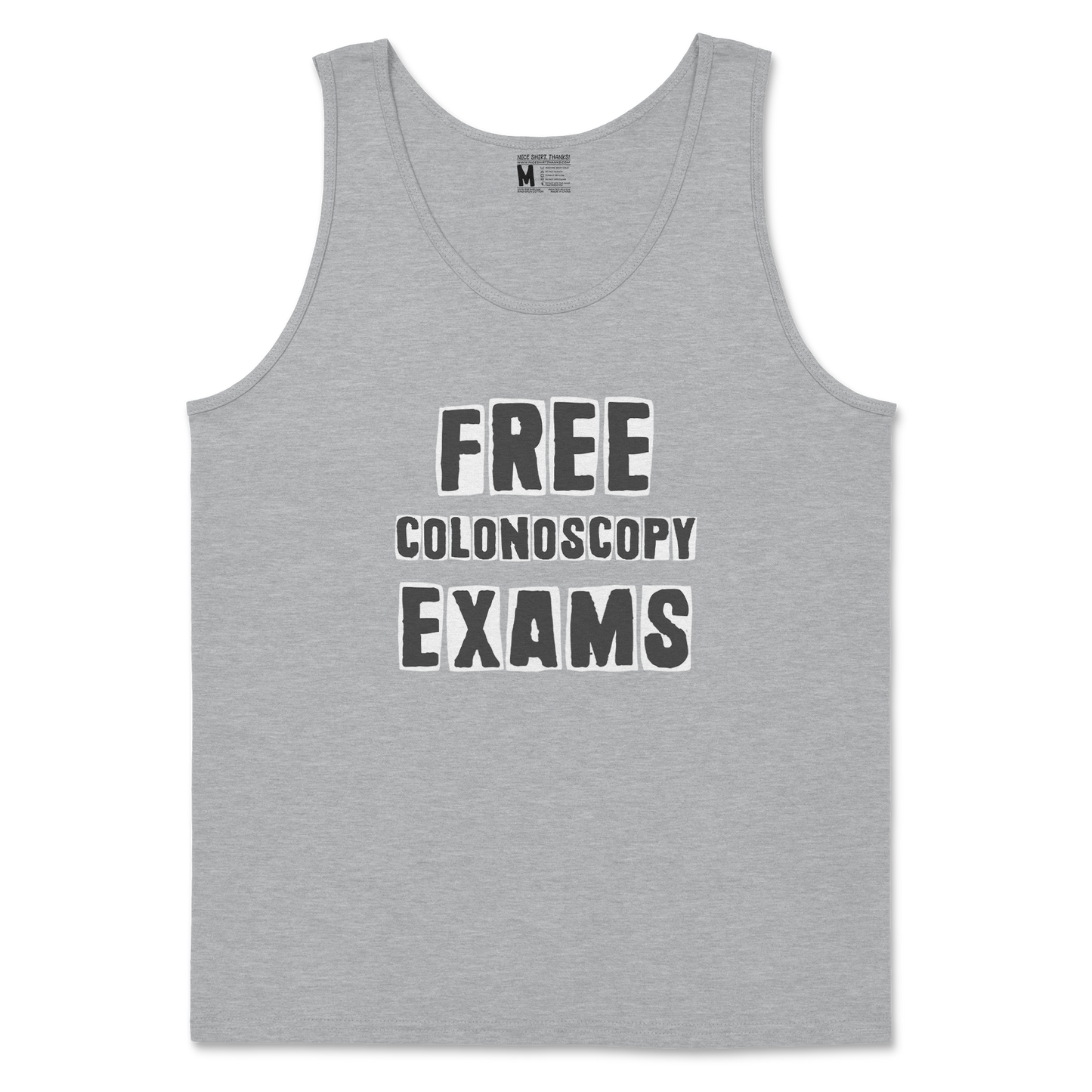 Gildan SoftStyle Tank Top Free Colonoscopy Exams in Sports Grey