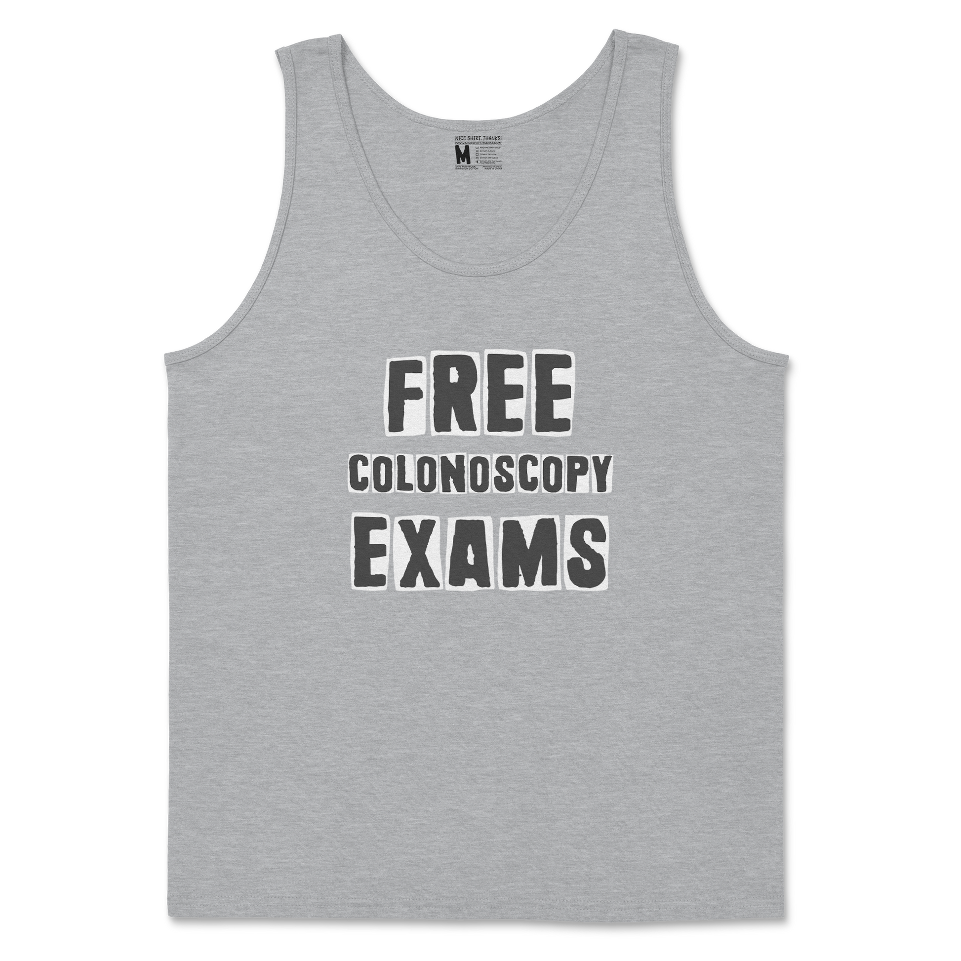 Gildan SoftStyle Tank Top Free Colonoscopy Exams in Sports Grey