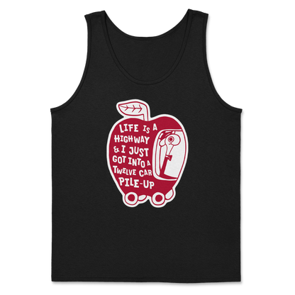 The Nice Shirt Tank Top Life Is A Highway  in Black