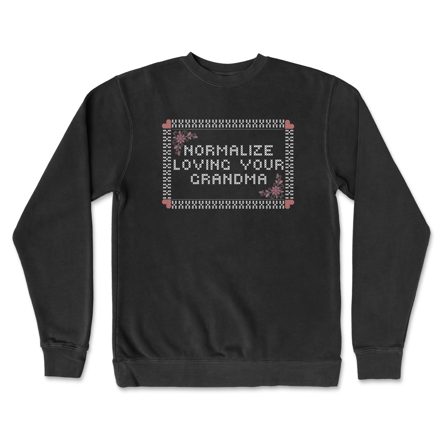 Independent Clothing Co. Crew Neck Cross Stitch in Black