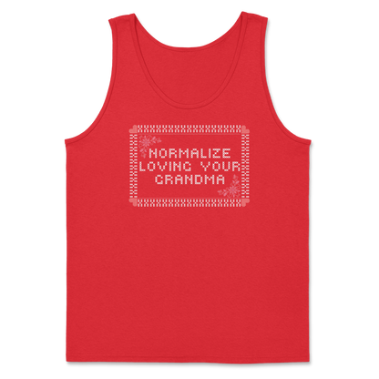 Heavy Blend Tank Top Cross Stitch in Red