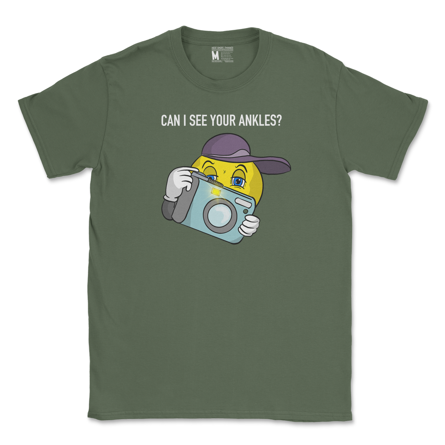 Gildan SoftStyle T-Shirt Let Me See Your Ankles in Military Green