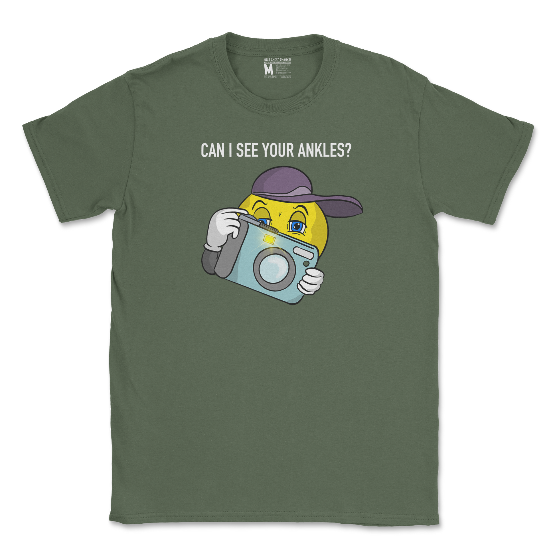 Gildan SoftStyle T-Shirt Let Me See Your Ankles in Military Green