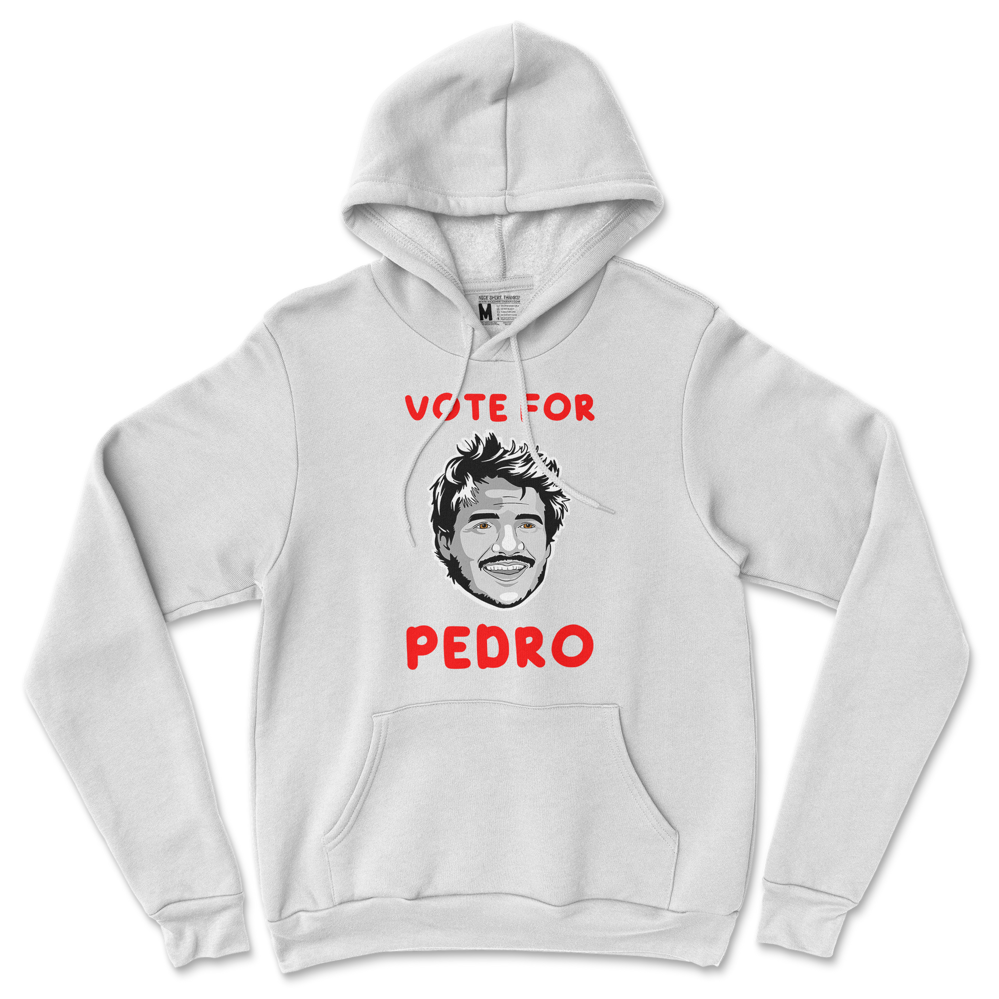 Gildan SoftStyle Hoodie Vote For Pedro in White