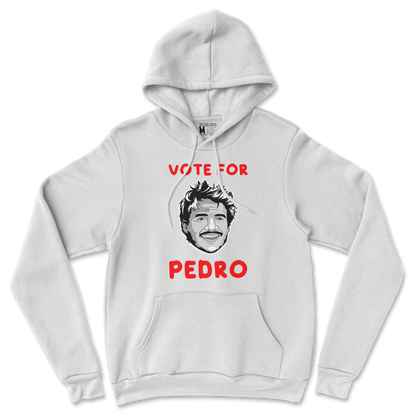 Gildan SoftStyle Hoodie Vote For Pedro in White