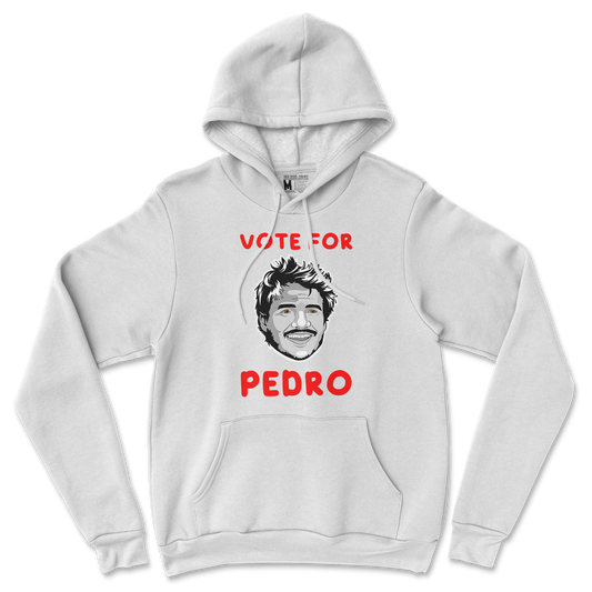 Gildan SoftStyle Hoodie Vote For Pedro in White