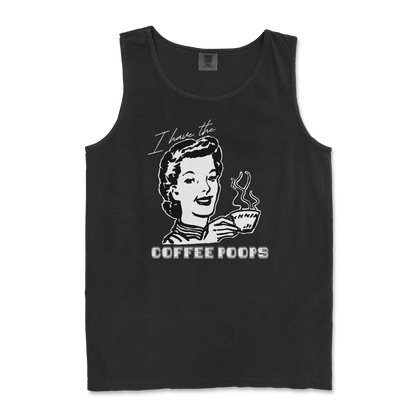 Comfort Colors Tank Top Coffee Poops  in Black