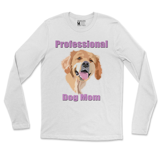 Gildan SoftStyle Long Sleeve Dog Mom in White