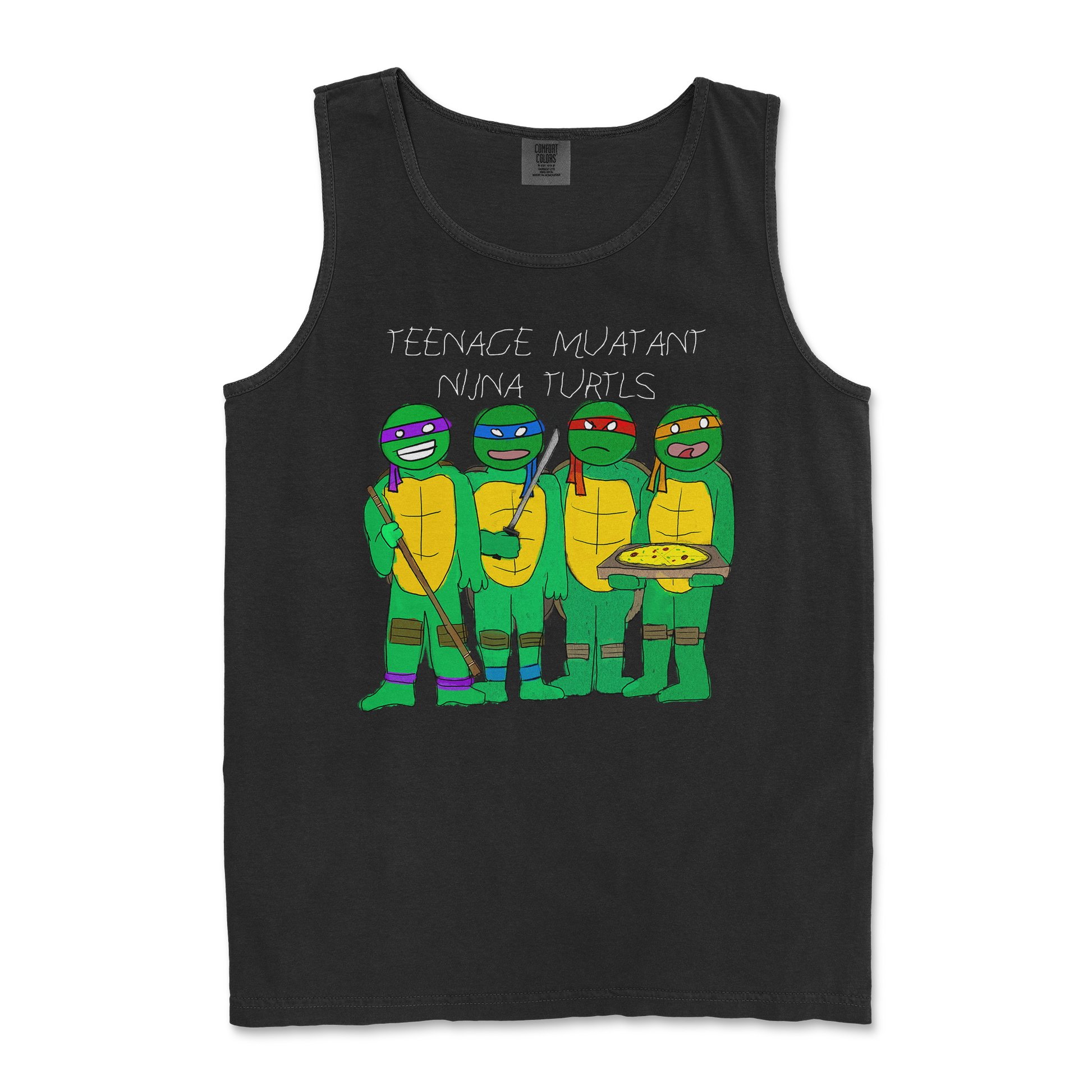 Comfort Colors Tank Top Ninja Turtles in Black