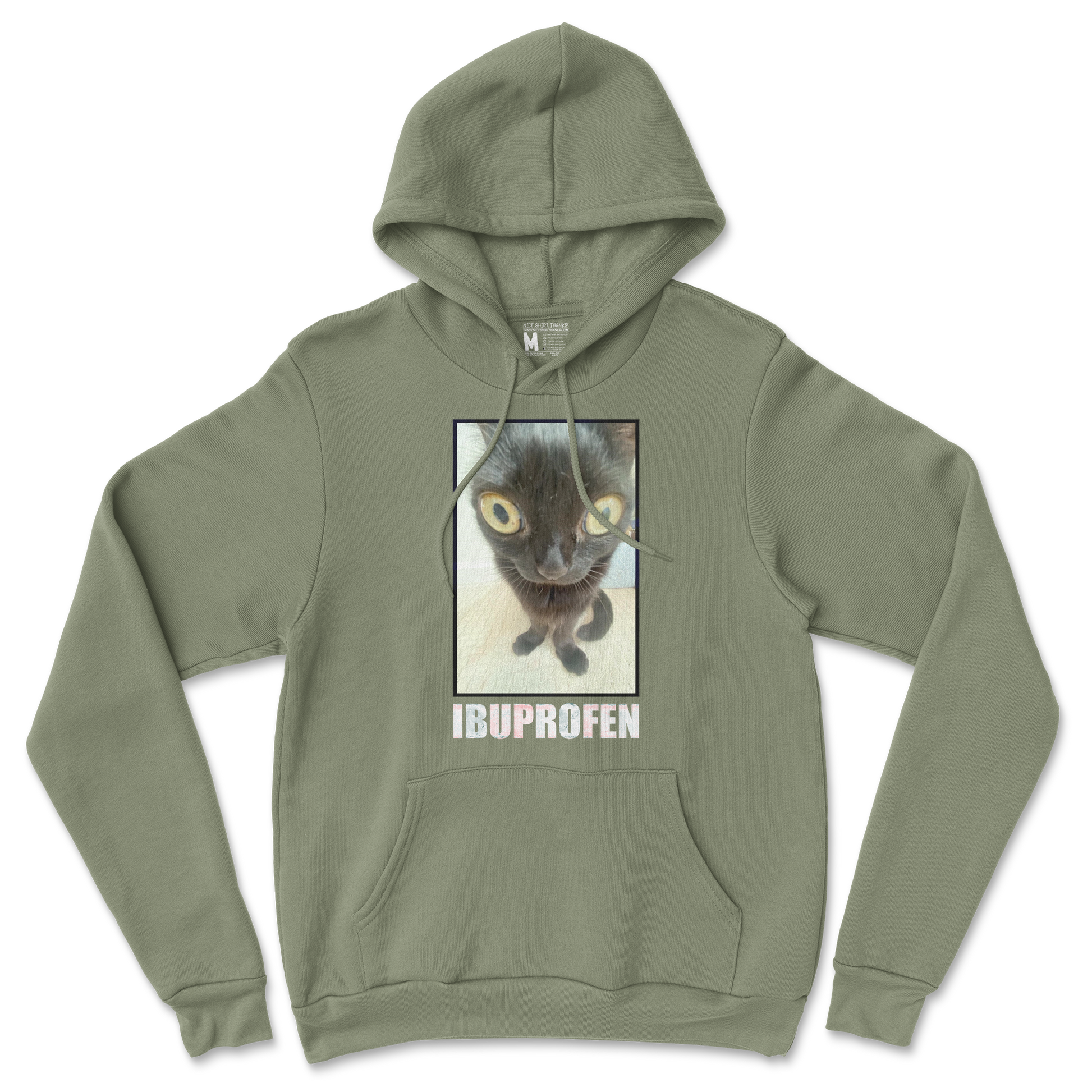 Gildan SoftStyle Hoodie Ibuprofen  in Military-Green