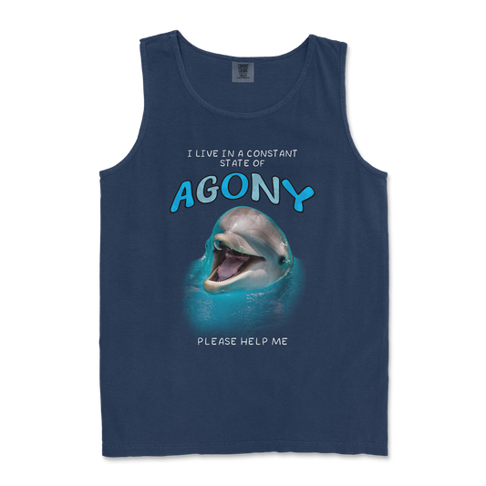 Comfort Colors Tank Top Agony Dolphin in TrueNavy