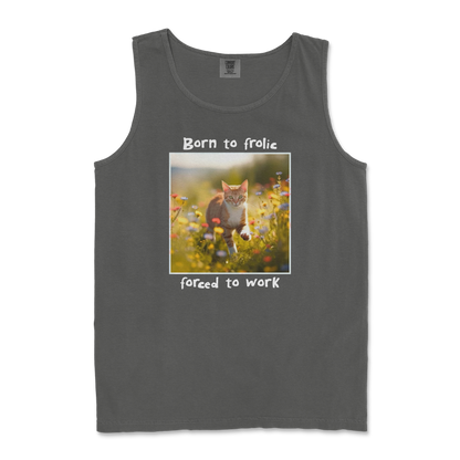 Comfort Colors Tank Top Born to Frolic  in Pepper