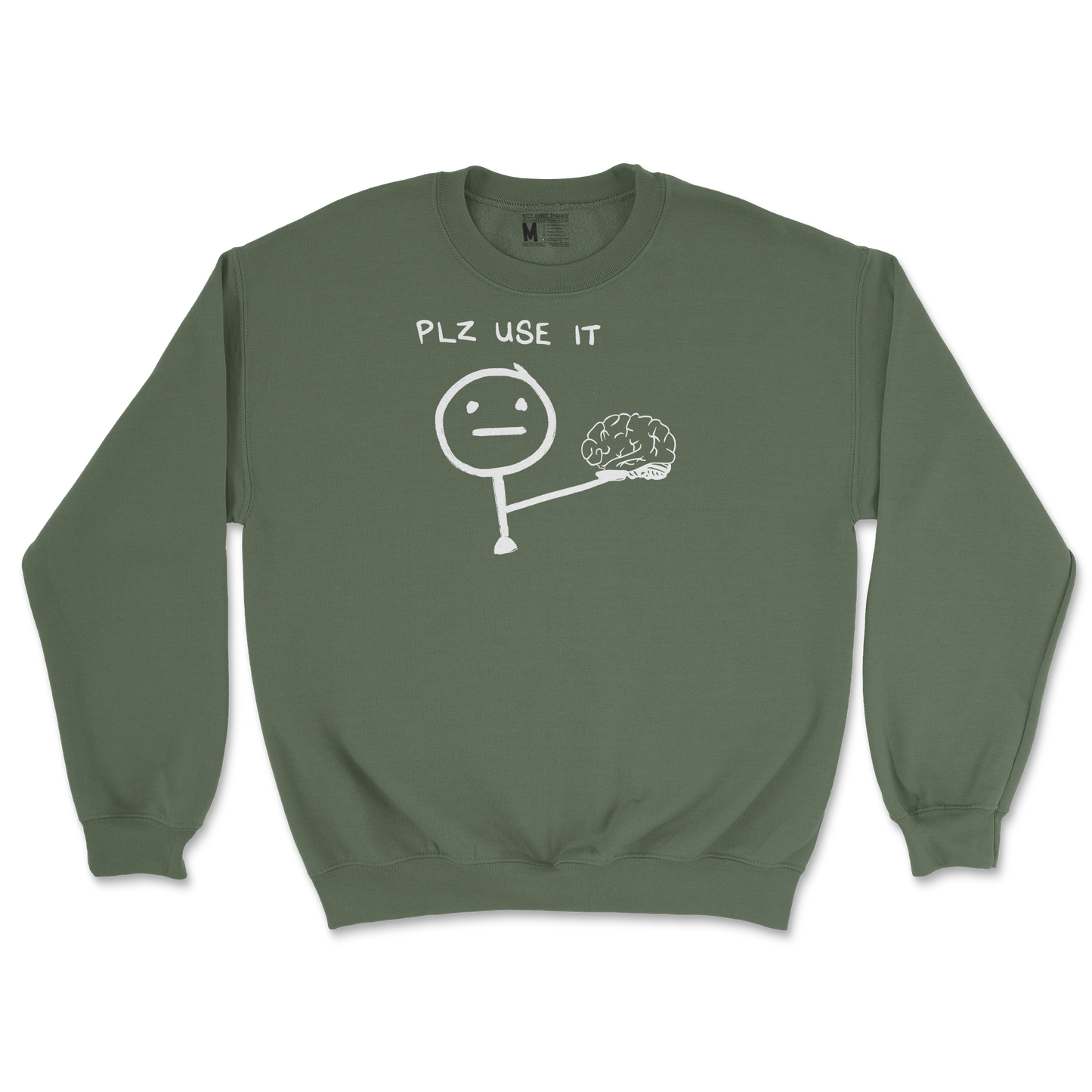 The Nice Shirt Crew Neck Plz Use It in Military-Green