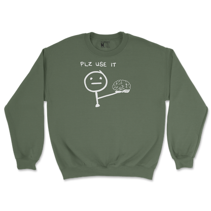 The Nice Shirt Crew Neck Plz Use It in Military-Green