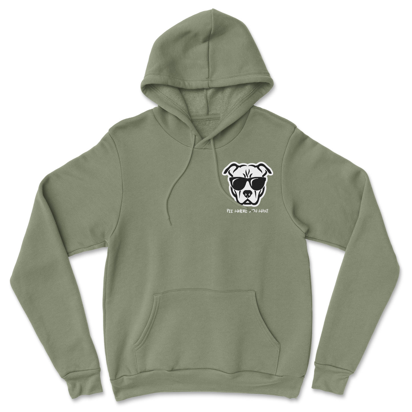 The Nice Shirt Hoodie Pee Where You Want  in Military-Green