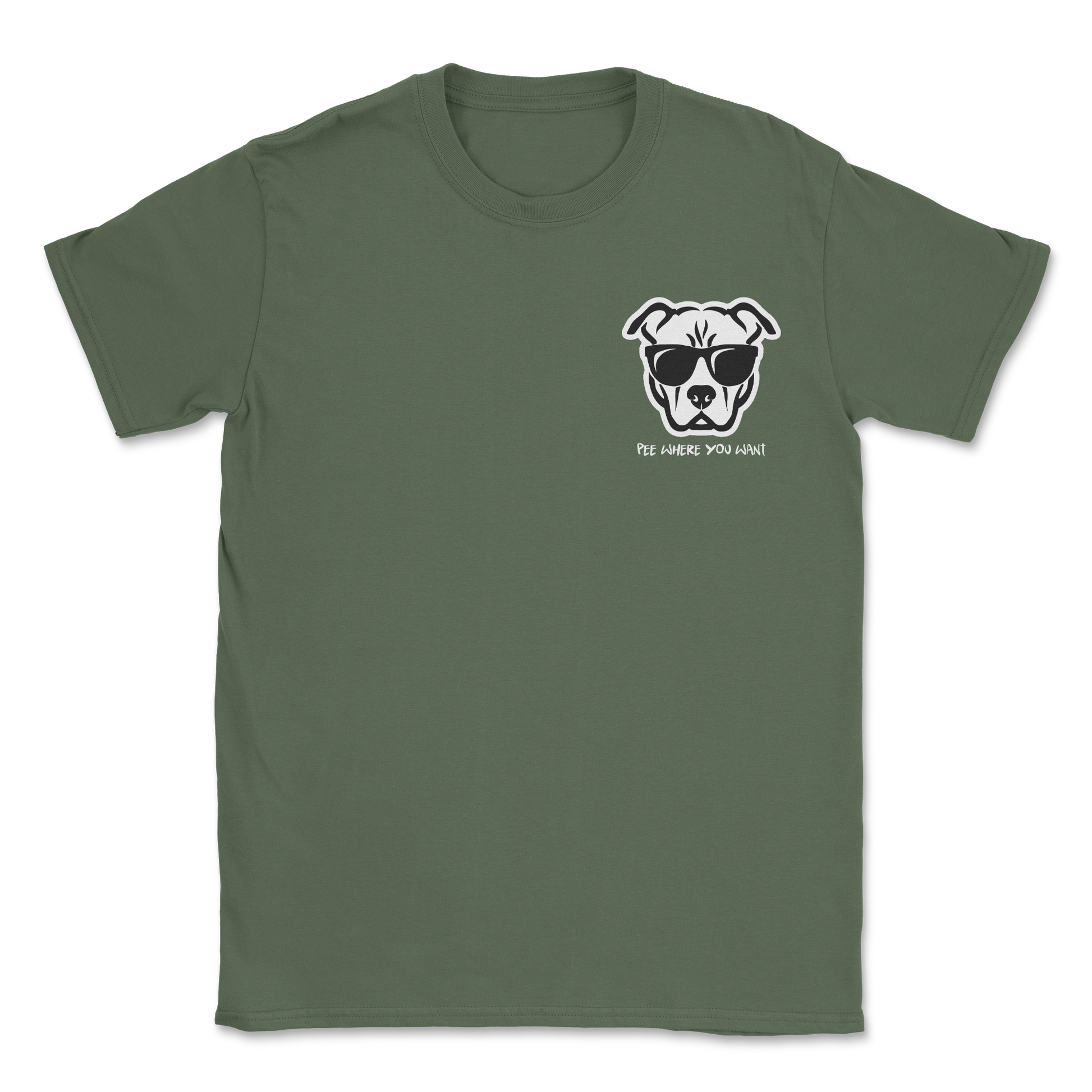 The Nice Shirt T-Shirt Pee Where You Want  in Military-Green