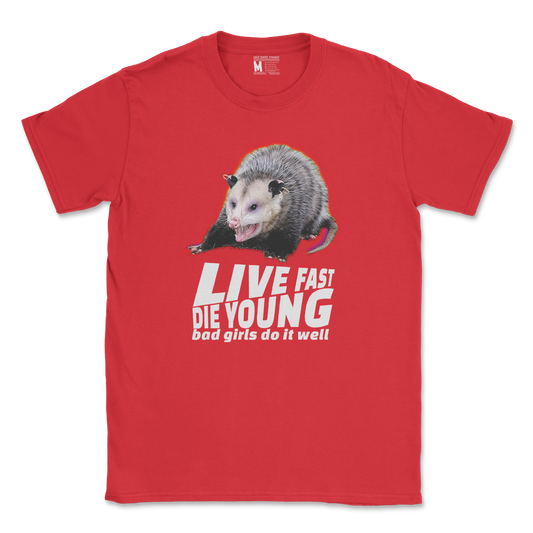 Gildan SoftStyle T-Shirt Live Fast Die Young in Red