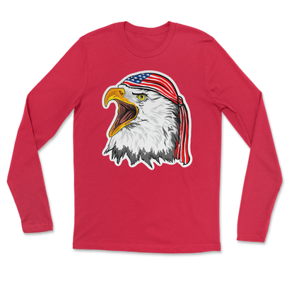Heavy Blend Long Sleeve Freedom Eagle in Red