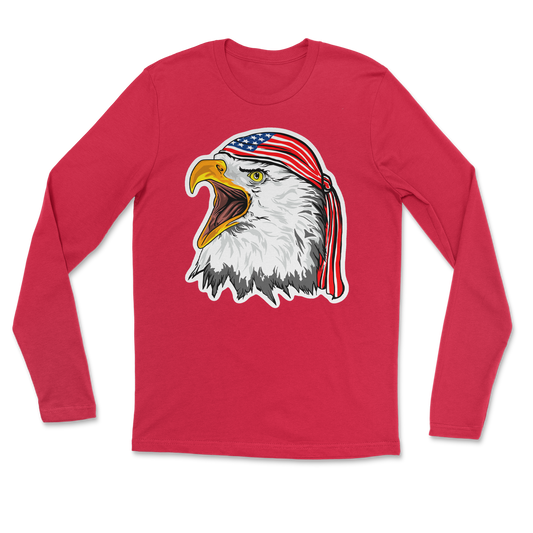 Heavy Blend Long Sleeve Freedom Eagle in Red