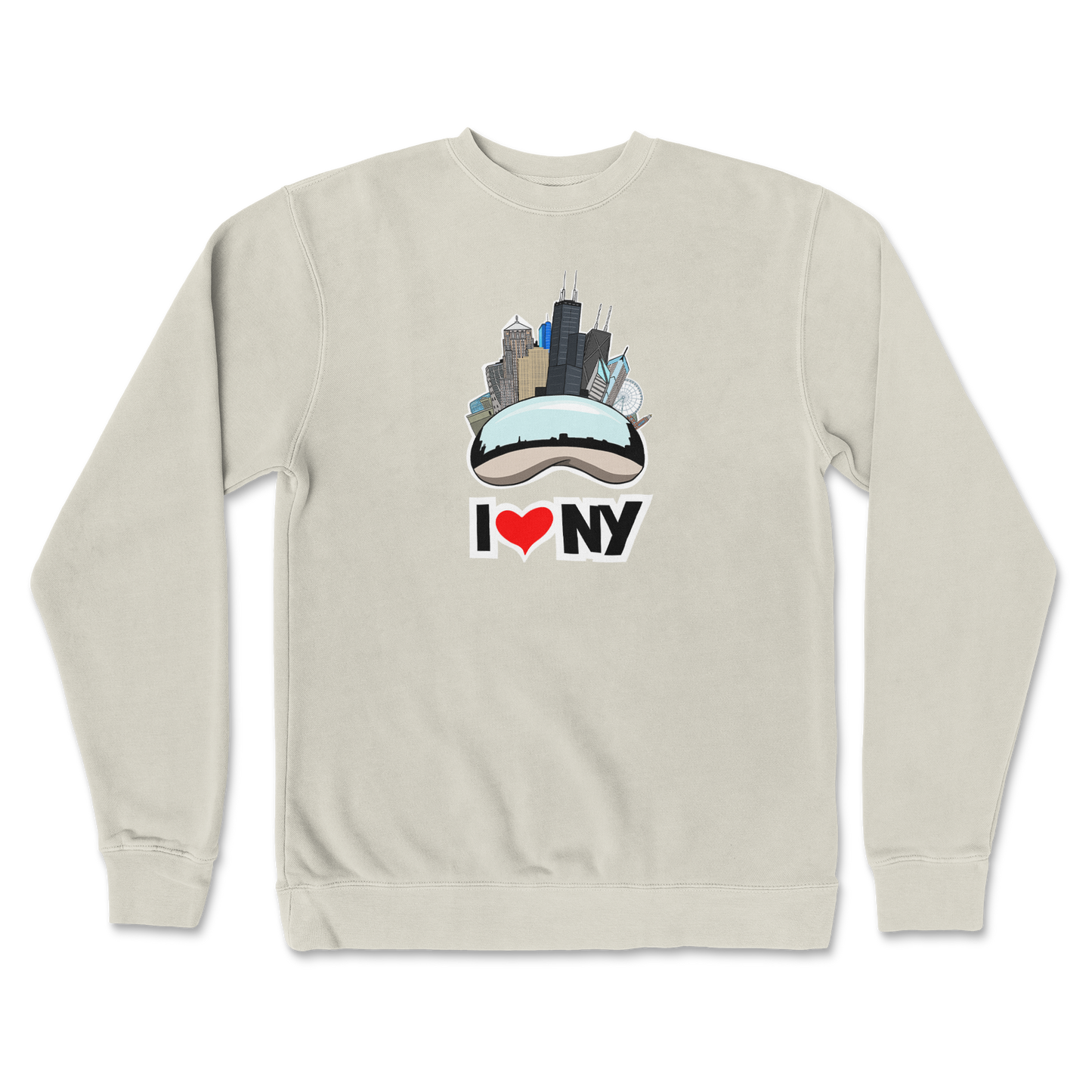 Independent Clothing Co. Crew Neck I Heart NY in Bone