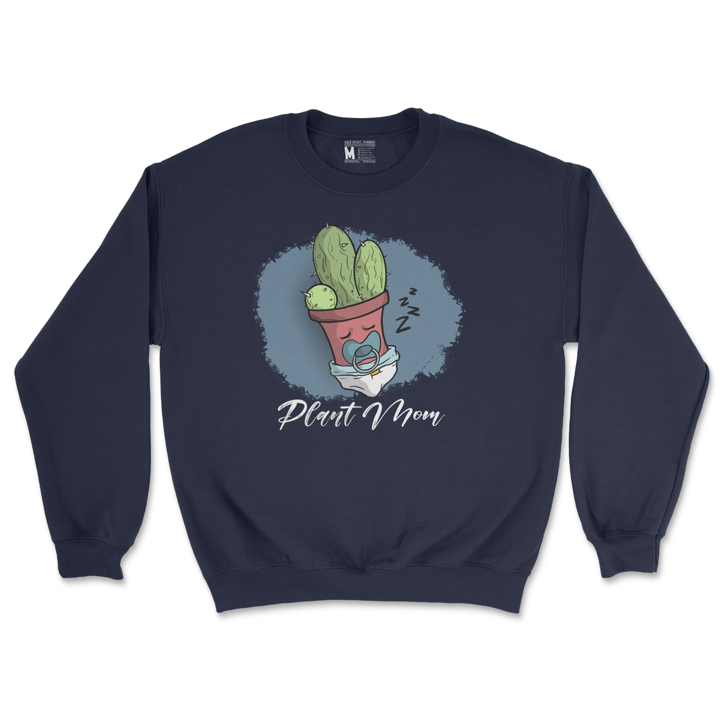 Gildan SoftStyle Crew Neck Plant Mom 2 in Navy