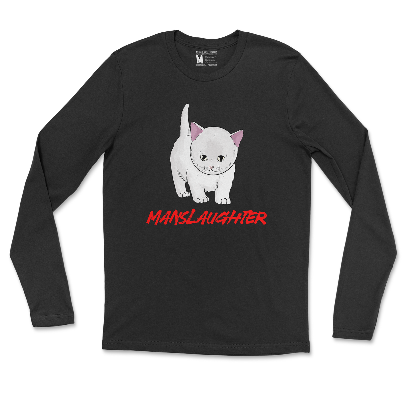 Gildan SoftStyle Long Sleeve Manslaughter in Black