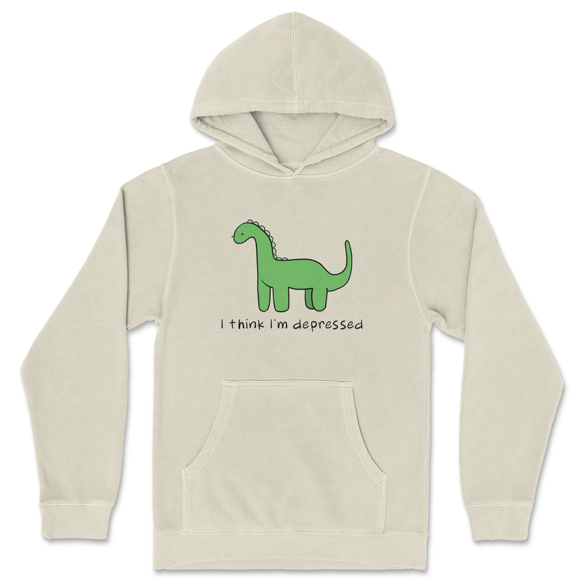 Independent Clothing Co. Hoodie Depressed Dino  in Ivory