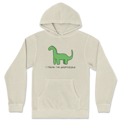 Independent Clothing Co. Hoodie Depressed Dino  in Ivory