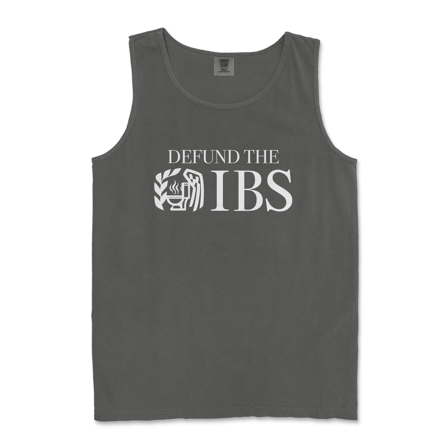 Comfort Colors Tank Top Defund The IBS in Pepper