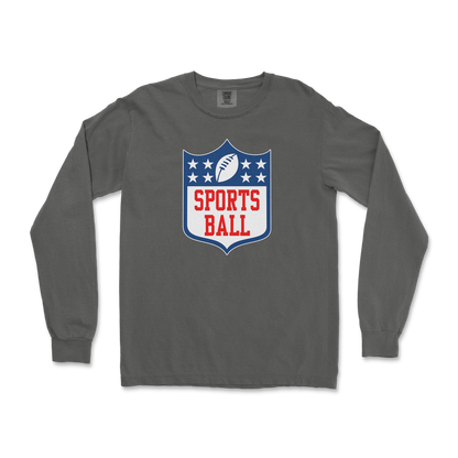 Comfort Colors Long Sleeve Sports Ball in Pepper