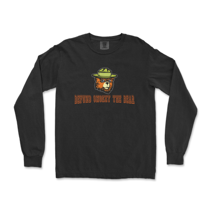 Comfort Colors Long Sleeve Defund Smokey Bear in Black