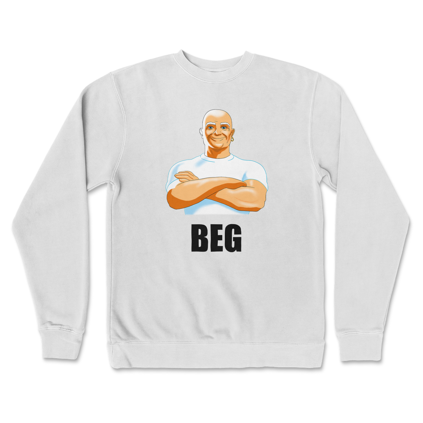 Independent Clothing Co. Crew Neck Beg in White