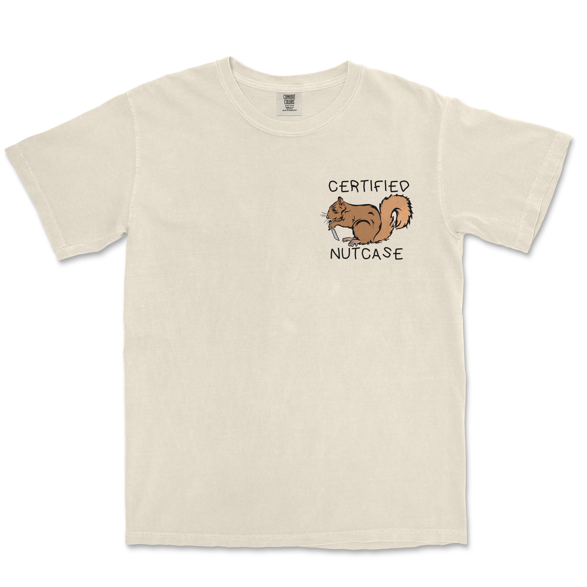 Comfort Colors T-Shirt Nutcase  in Ivory